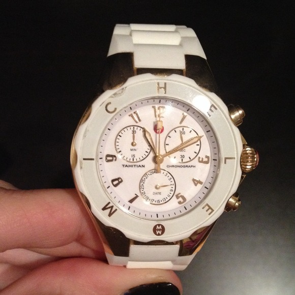 White and Gold Jelly watch