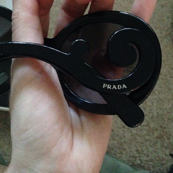 Prada baroque blk sunglasses spr 27n - Picture 4 of 4