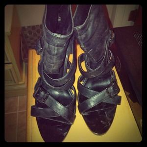 High heeled strappy sandals