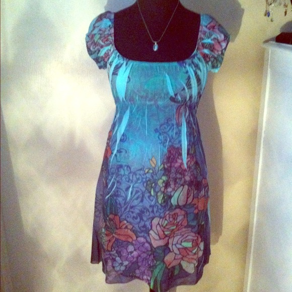 Abstract Floral Printed dress