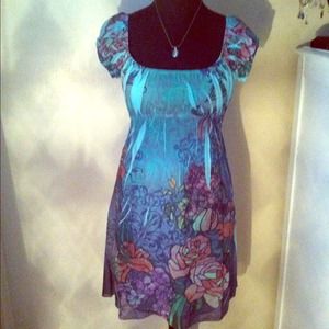 Abstract Floral Printed dress