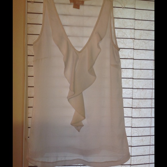 **SOLD on EBAY** Michael Kors white ruffle blouse