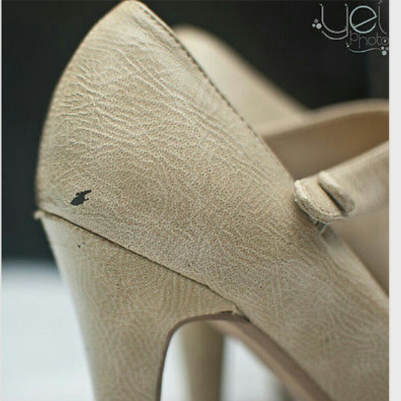 Cream Beige Pumps 5 inch heel sz 9 - Picture 4 of 4