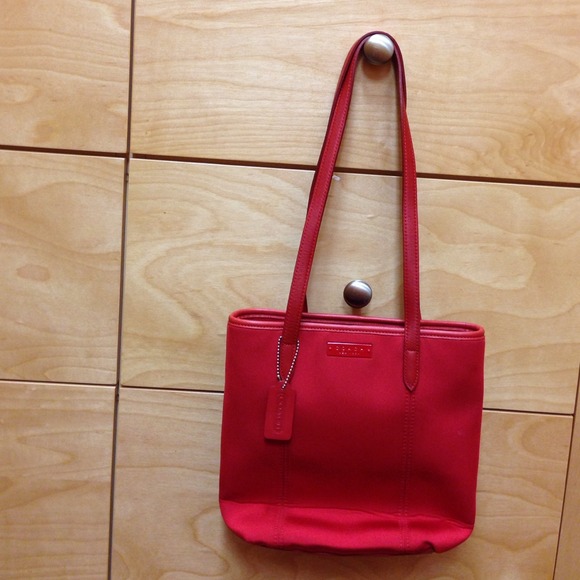 Red coach bag