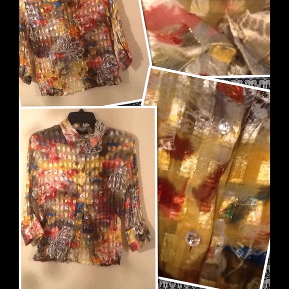 "Crinkle Pleated Blouse " Violet & Claire