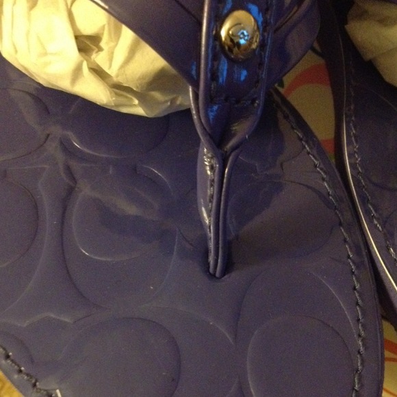 🌟 BRAND-NEW FLIP-FLOP PERIWINKLE BY COACH🌟🌟 - Picture 3 of 4