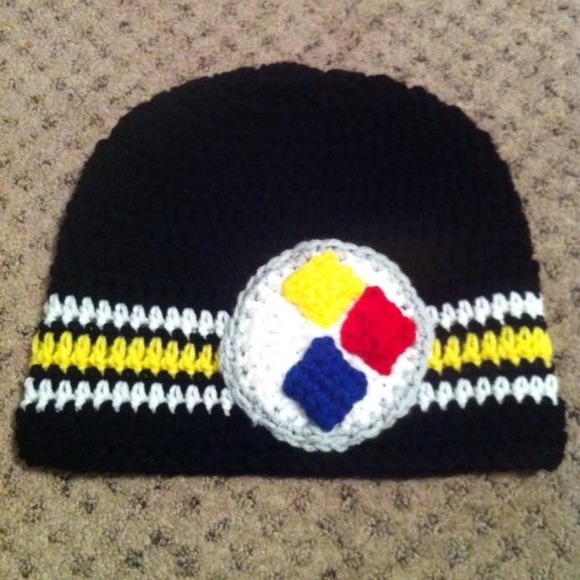 Crochet Pittsburg steelers beanie