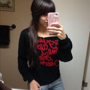 Black & Red sweater! Like new!