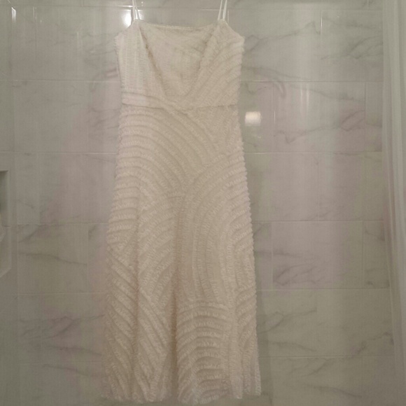 BCBG Antique White tulle dress