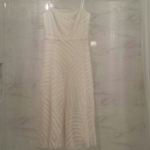 BCBG Antique White tulle dress