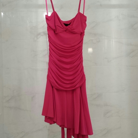 BCBG asymmetrical hem dress
