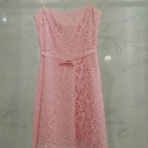 Pink lace dress