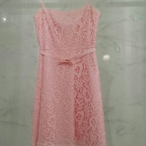Pink lace dress