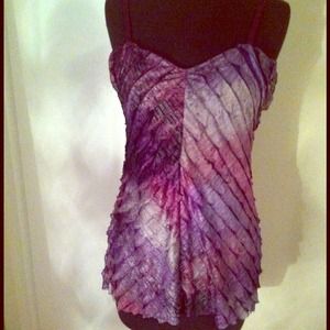 Purple Ruffle Tank