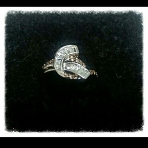 Cognac topaz, amethyst and white topaz bundle