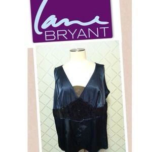 Lane Bryant Midnight blue beaded cami