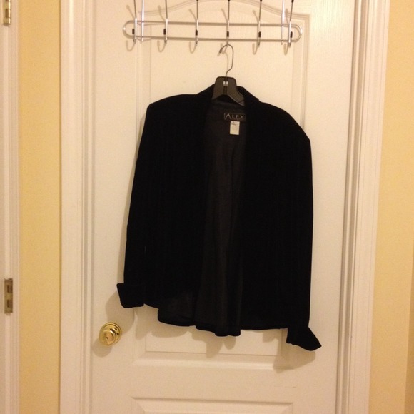 Black velvet jacket for the holidays