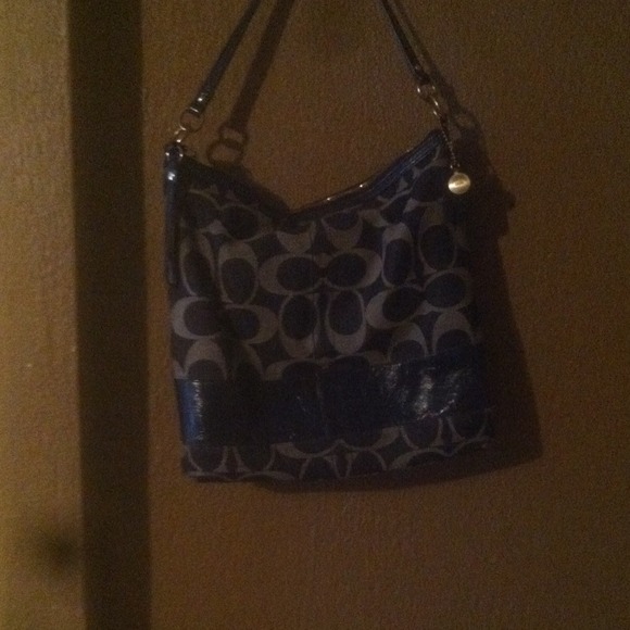 Blue coach purse