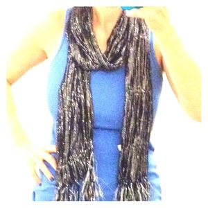 Black scarf w/ silver shimmer