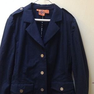 Tory Burch cotton military jacket (navy)