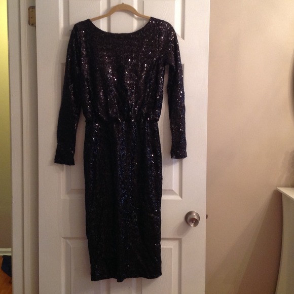SOLD!!!!ASOS sequin holiday black cocktail dress 6