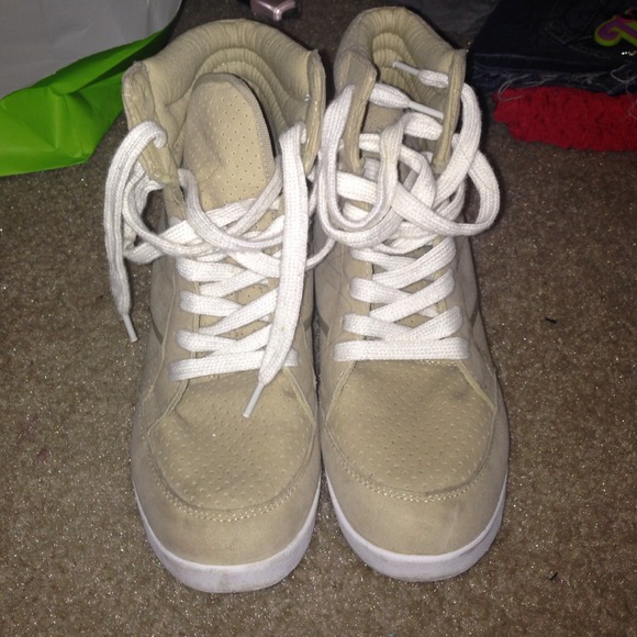 Tan sneaker wedges