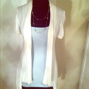 White flowy cardigan