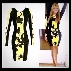 Black & Yellow Bodycon dress***Sold**