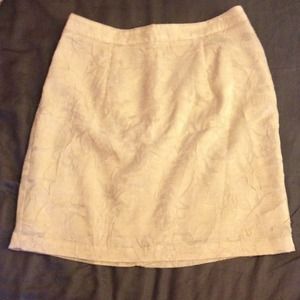 Cream textured skirt