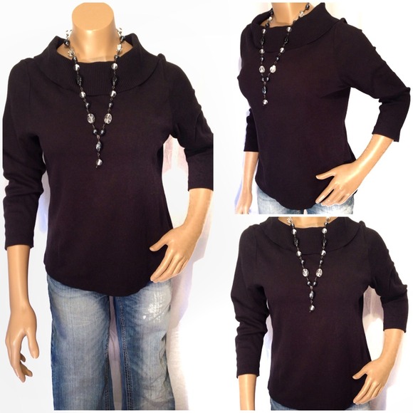 🚫sold🚫#175 Black Sweater 3/4 sleeve Rafaella
