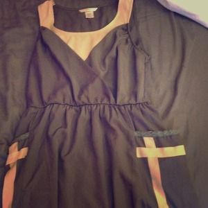 Dark grey and cream dress