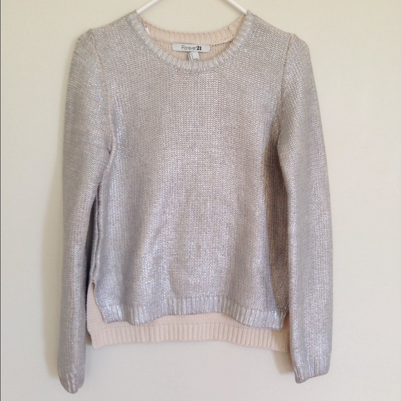 Shimmer silver sweater