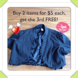 Old Navy Sz small striped ruffled bolero