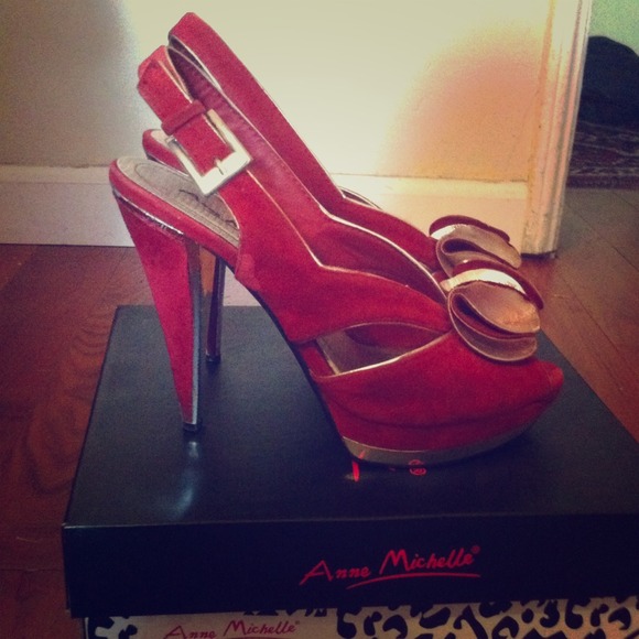 👠 Anne michelle red shoes 👠