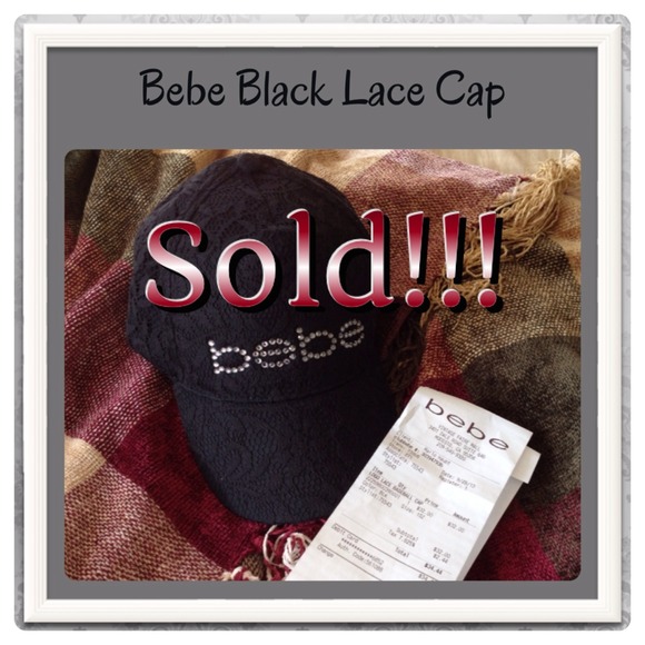 Sold!! ❤️Brand new Bebe black lace logo ballcap!