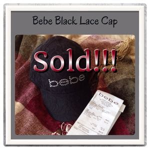 Sold!! ❤️Brand new Bebe black lace logo ballcap!
