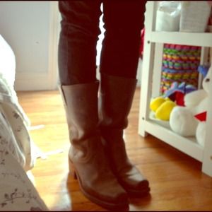 Brown Frye Square Toe Boots