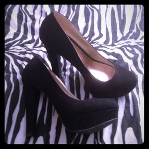 Black Suede heels