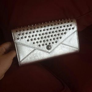 *SOLD*Rebecca minkoff silver studded clutch