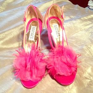 Badgley Mischka hot pink heels