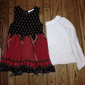 Mink Pink Tribal Dress + Brandy Melville Sweater