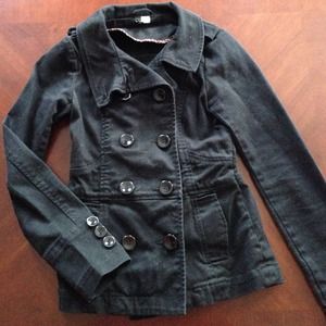 Black double breasted coat!