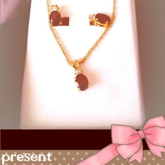 Ruby necklace /earrings