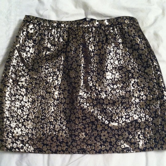 J.Crew Collection Skirt black/gold Sz 0