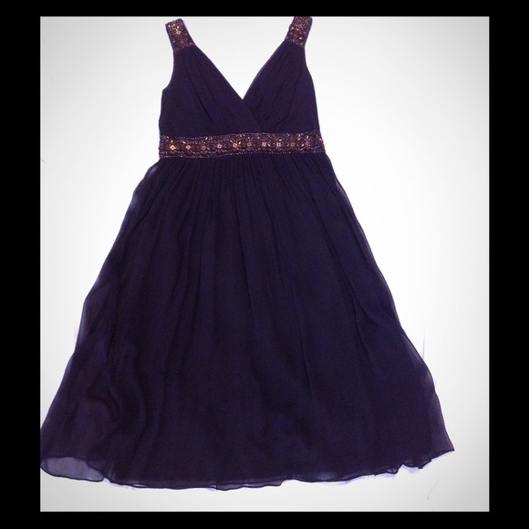 Black Chiffon Cocktail Dress