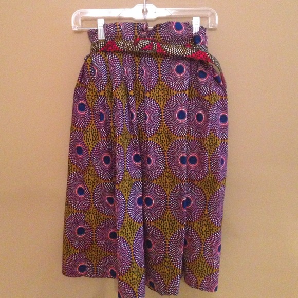Anthropologie Patterned High-Waisted Skirt