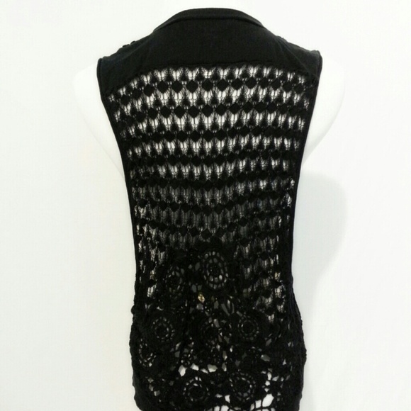 SOLD Bcbg max azria crochet vest - Picture 2 of 4
