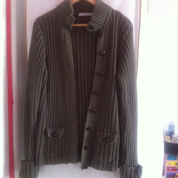Olive Green Cardigan