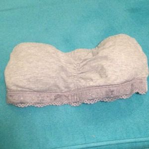 ⛔SOLD⛔️Gray Bandeau with Lace Trim