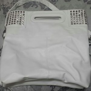 White crossover with studds